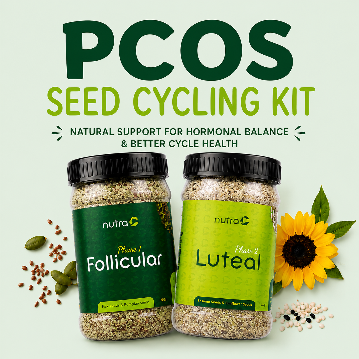 PCOS Seed Cycling Kit – Free Nutritionist Consultation